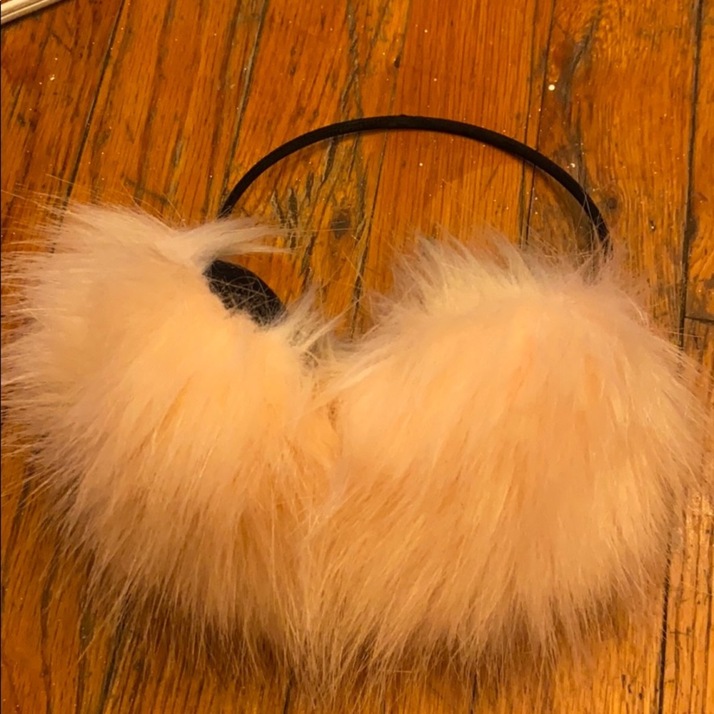 Fuzzy pink ear warmers!